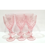 Dublin Pink  Acrylic Wine Glasses Goblets Set of 6 NEW - $64.99