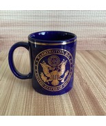 USA Great Seal Washington DC Coffee Mug Tea Cup Navy Blue/Gold 10 fl oz - $11.88