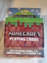 New Minecraft Playing Cards Standard Card Deck in Collector Storage Tin ... - £10.10 GBP