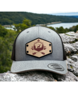 Hunting Deer Target Arrows  Trucker Hat Cap with Wood Leather Patch - $38.02 CAD