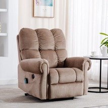 Camel Corduroy Heat Therapy and Massage Electric Lift Recliner - £706.97 GBP