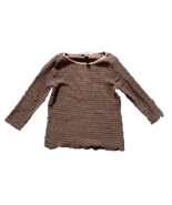 Josephine Chaus Womens Dark Brown Shirred Stretch Shirt Size Medium - $3.99