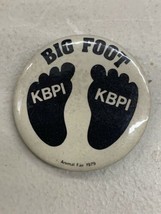 Vintage Pin 1.75” PINBACK BUTTON Big Foot KBPI Rock Radio Fort Collins C... - $14.99