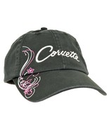 Women&#39;s Corvette Rhinestone Black Unstructured Cotton Hat - £23.44 GBP