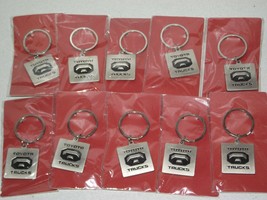 10pc lot New Toyota trucks square silver &amp; black metal keychains key rings - $25.00