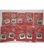 10pc lot New Toyota trucks square silver &amp; black metal keychains key rings - £19.98 GBP