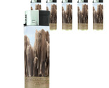 Butane Electronic Lighter Set of 5 Elephant Design-003 Custom Animals - £12.62 GBP