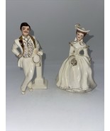 FLORENCE CERAMICS PASADENA CALIFORNIA FIGURINES (2) Man And Woman Vintage - £38.83 GBP