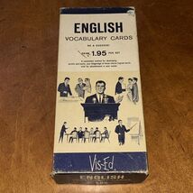 Vintage 1950s Vis-Ed Visual Education Associate English Vocabulary Cards A1 - $16.39