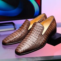 Genuine caiman crocodile Shoes Trento Brown image 9