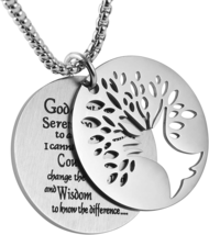 Serenity Prayer Necklace Set with Tree of Life: Embrace Peace and Strength - £16.66 GBP+