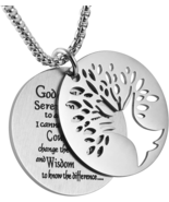 Serenity Prayer Necklace Set with Tree of Life: Embrace Peace and Strength - £16.37 GBP+