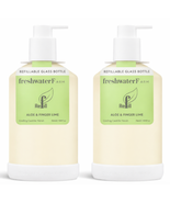 (2 Bottles) Freshwater Farm Refillable Glass Bottle Aloe + Finger Lime Hand Wash - $29.69