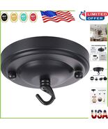 Sleek Black Iron Ceiling Canopy with Mounting Hardware - Ideal for Home ... - $315.07 MXN