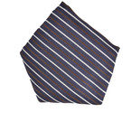 ARMANI COLLEZIONI Mens Pocket Square Striped Luxury Blue Size 13&quot; X 13&quot; ... - £23.00 GBP