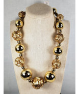 Vintage 1980&#39;s Brand c1946 Wired Ball Gold Tone Choker Necklace - $707.79 MXN