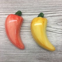 Chili Pepper Shaped Salt and Pepper Shakers Spanish Mexican Theme Dinner... - $7.91
