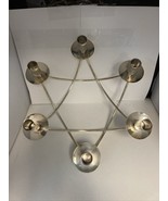 E. Dragsted Mid Century Modern Denmark 6 Candle Silver Candelabra Star O... - $223.34 CAD
