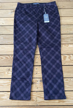 wit &amp; wisdom NWT women’s high Rise ankle skimmer jeans Size 6 Purple Plaid L7 - £28.86 GBP