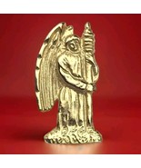 Angel Guard Catholic Christian Vintage Pin Brooch Gold Tone - £9.72 GBP