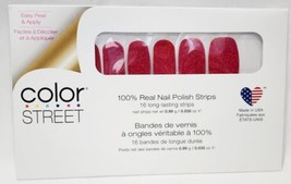 Color Street CRAN-TASTIC FMG172 Nail Polish Strips 16 Easy Peel Red Shim... - $12.86