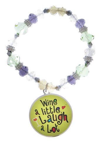 Novelty Wine Bottle Collar From Ganz - Wine a Little, Laugh a Lot - $11.75