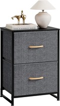 Nicehill Nightstand, Nightstand For Bedroom With Drawers, Small, Dark Grey. - $38.97