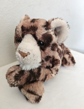 Douglas Saffron Leopard Plush Stuffed Animal Tan Brown Spots 20&quot; Floppy Legs - £20.23 GBP