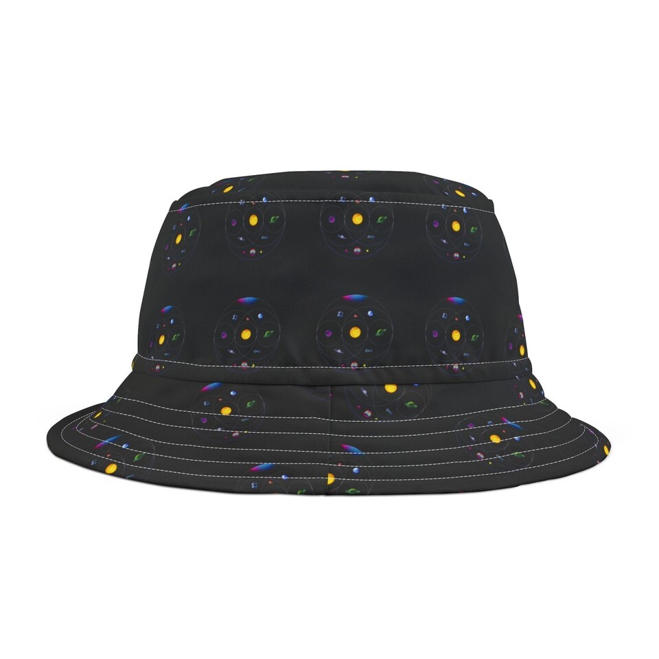 Colorful Coldplay Music Spheres Patterned Bucket Hat - $25.99