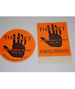 THE CULT 2 UNUSED BACKSTAGE TICKET PASSES pass Ceremonial Stomp Orange USA - $9.98