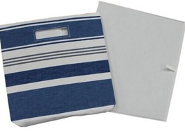 Better Homes &amp; Garden™ ~ Indigo Hearth Stripe ~ 12.75&quot; ~ Fabric Storage ... - £25.25 GBP