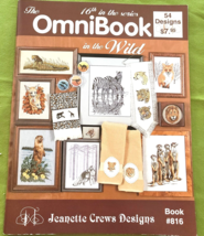 The OmniBook in the Wild 54 Animal Designs Cross Stitch Jeanette Crews #816 - £5.33 GBP