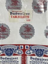 70's Anheuser Busch Advertising Tablecloth Budweiser New Large Vintage - $24.22