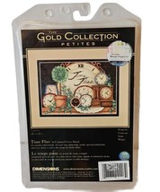 Dimensions Gold Petites Counted Cross Stitch Kit Time Flies Clocks 65072... - $21.82