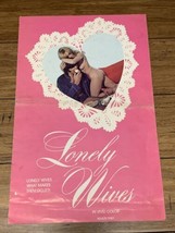 Lonely Wives Original Sexploitation Adult X-Rated Movie Press Book Vivid... - $54.45