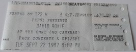 DAVID BOWIE 1987 TICKET STUB ATLANTA GEORGIA OMNI COLISEUM GLASS SPIDER ... - £11.57 GBP