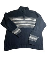 Vintage Dockers Sweater Mens Extra Large Black Grandpacore 1/4 Zip Y2K G... - €7,40 EUR