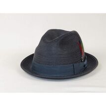 Men's Broner Summer Hat Woven Straw Style Safari HARMONY 84-734 Navy image 2
