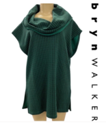 Bryn Walker Pike Poncho Tunic Inlet Green Black Houndstooth Sz Small NWT... - €43,03 EUR