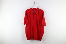 Vtg 60s 70s Rockabilly Mens XL Ban Lon Knit Geometric Pullover Polo Shirt USA - £78.35 GBP