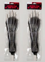 2-Pcs Skeleton Arm Body Parts Bloody Horror Hand Lawn Stakes Set Prop Decoration - £6.97 GBP