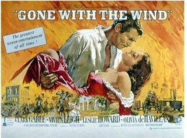 Gone With The Wind Poster 24x18 inches Rhett and Scarlett  Atlanta Burning - £31.31 GBP