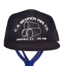 C.H. Branyon Pipe Co. Black Trucker Ball Cap Vintage Made in the USA - £7.99 GBP