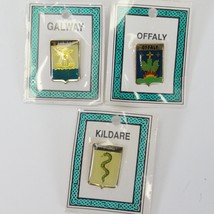 Heraldry Names Ancestry Kildare Galway  Offaly Lapel Hat Vest Pin 1994  ... - $22.53