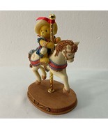 Cherished Teddies Gina Girl Riding Horse Carousel Figurine 502898 Enesco... - $15.83