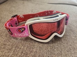 Bolle Ski Snowboard Goggles - Kids White  With Pink Strap, Nesting Dolls... - $11.64