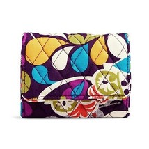 Vera Bradley Plum Crazy Petite Trifold Card Case Holder Mini Wallet NWT - £19.34 GBP