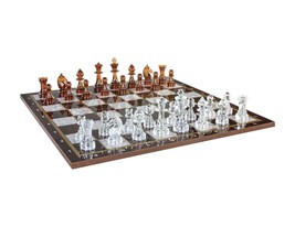 Nice looking chess set AMSTERDAM PEARL - 3,75&quot; / 9,6 cm King height - £69.70 GBP