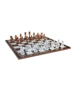 Nice looking chess set AMSTERDAM PEARL - 3,75&quot; / 9,6 cm King height - £71.00 GBP