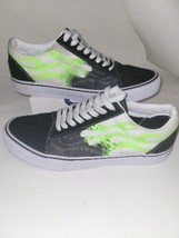 Vans &quot;Off The Wall&quot; Shoes Men&#39;s 10 Neon Flame Canvas Sneaker 507698 - $44.55